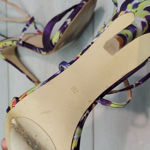 Steve Madden Women Feliz Watercolor Tie Dye Stilet Ankle Strap Heels Shoes sz 7M - Picture 11 of 12